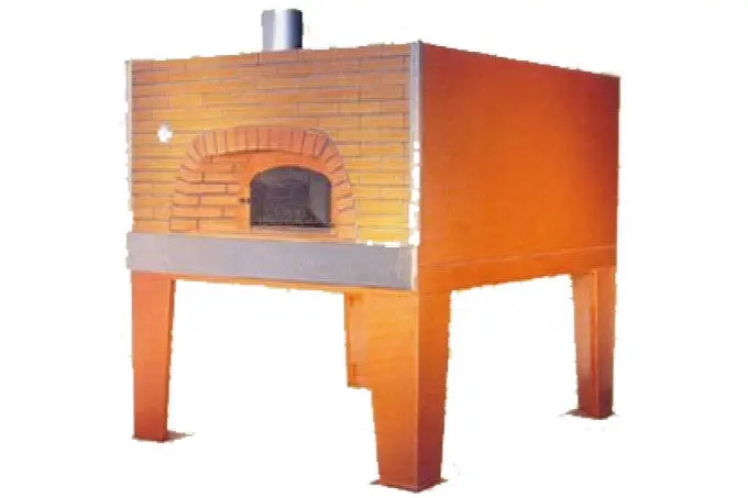 Ofen für Pizzeria mit Metallauskleidung aus Inox-Stahl