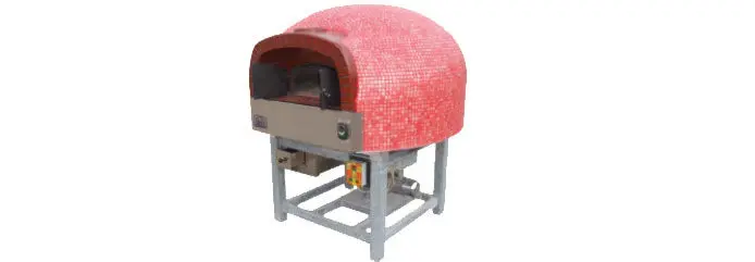 Pizzeria Ofen Rotierend IGLU mit Fliesenverkleidung